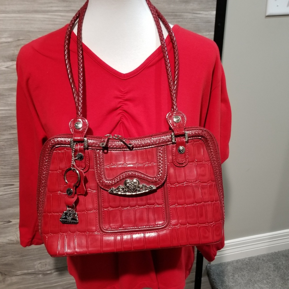 Red handbag